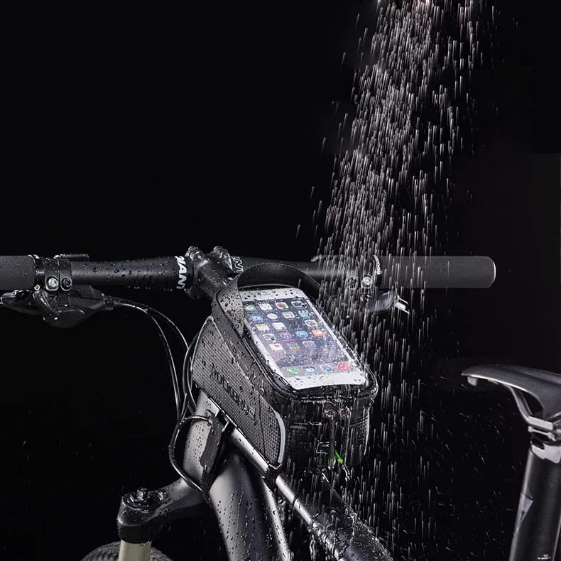 ROCKBROS велосипедная Передняя сумка с сенсорным экраном для 6 &quotтелефона рама седло