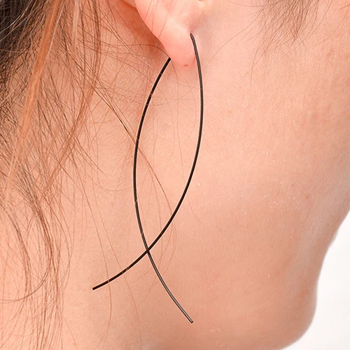New Arrival Women's Fashion Simple Design Handmade Abstract Fish Shape Earrings Jewelry | Украшения и аксессуары