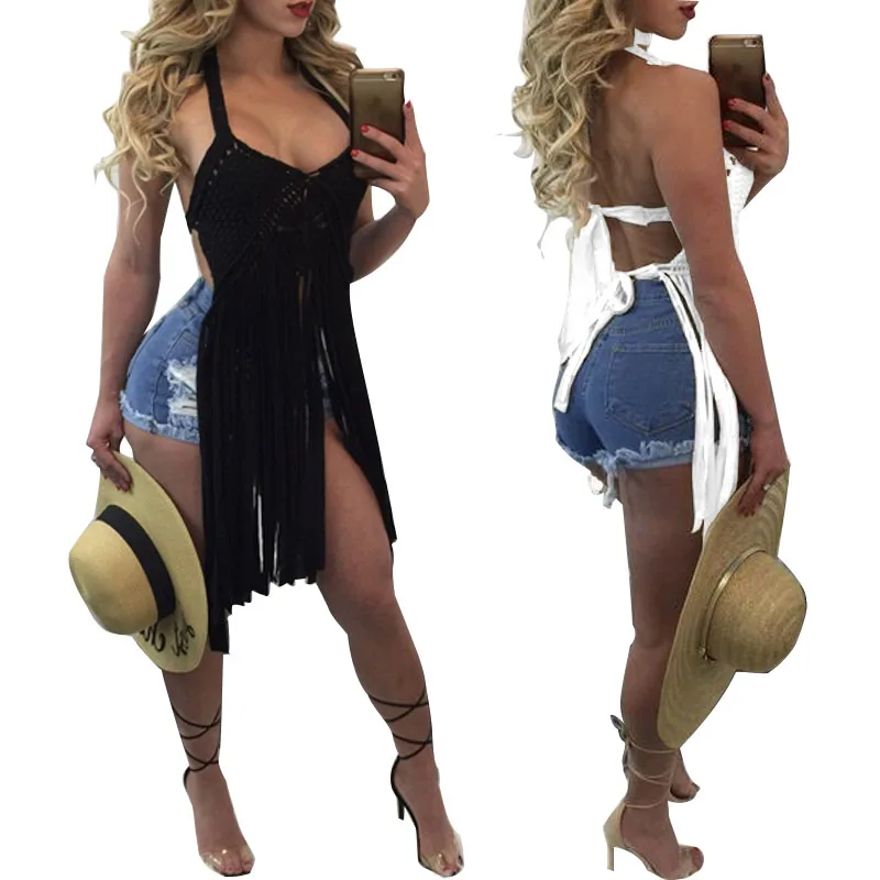 Новинка 2017 женская летняя повседневная одежда плюс размер Вязаная блуза жилет с