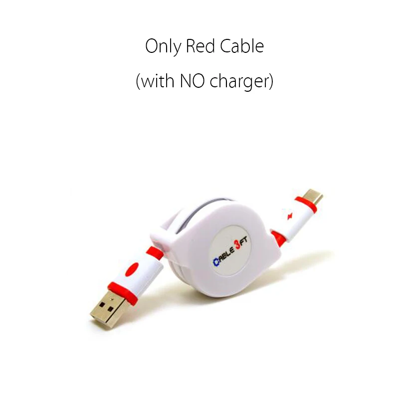 red cable Выдвижной зарядный кабель Usb type C 2 3 м метр для Oneplus 7 Pro 6 T 6 nintendo s nintendo Switch type c Tipe C зарядное устройство Usb Kablo - Цвет: red cable