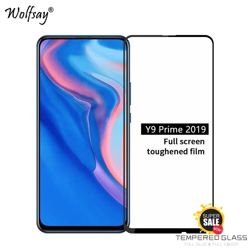 

2PCS Full Glue Cover Glass Huawei Y9 Prime 2019 Screen Protector Tempered Glass Huawei Y9 Prime 2019 Film Huawei Y9 Prime 2019