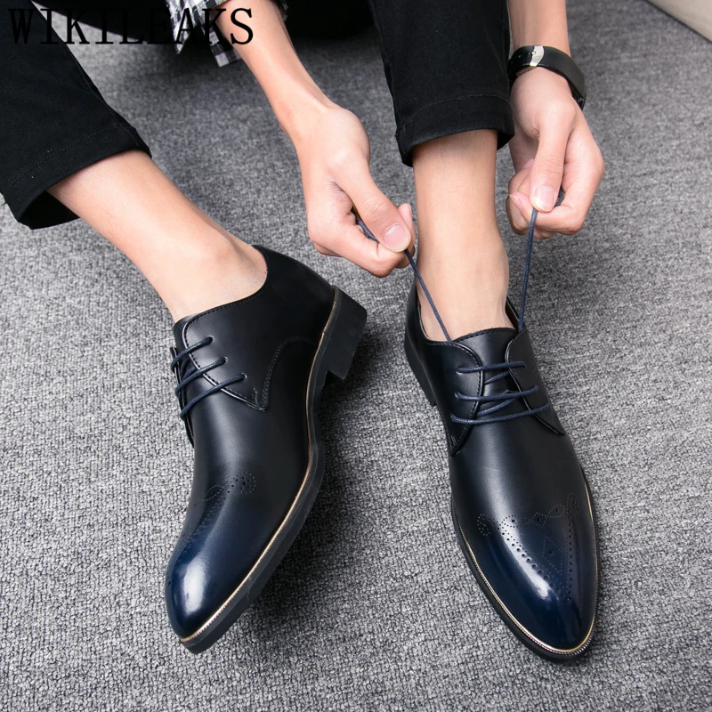

Derby Shoes Man Coiffeur Brand Brogue Shoes Men Elegant Italian Men Formal Shoes Leather Sapato Oxford Masculino Buty Meskie