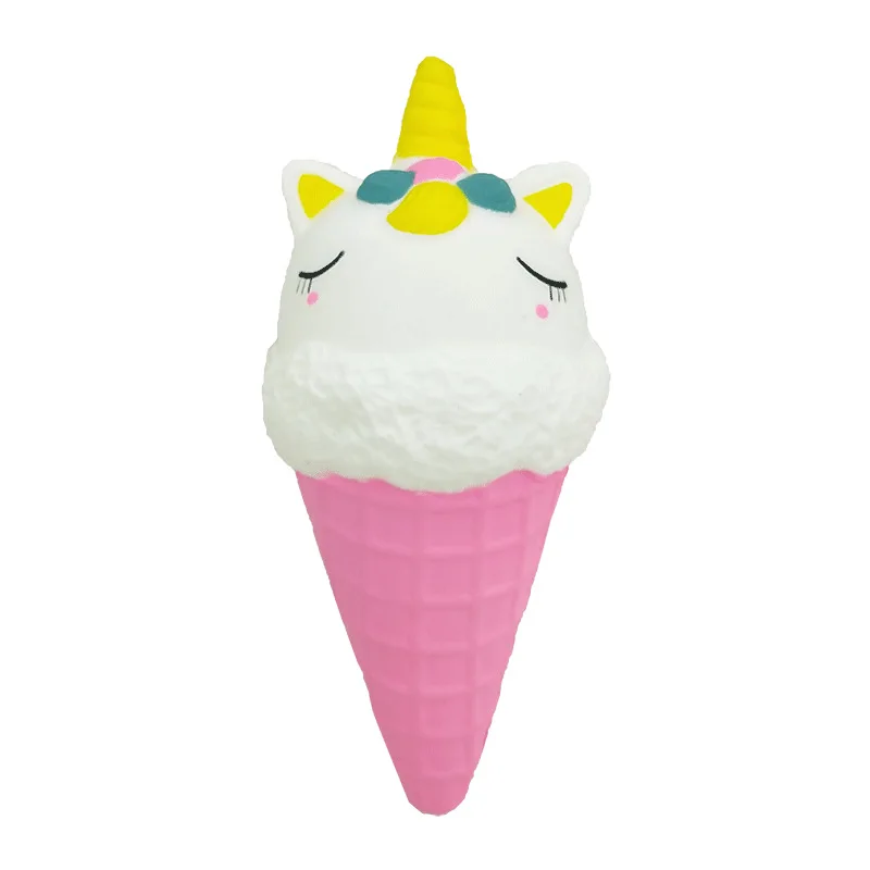 Jumbo Kawaii мягкие Мультяшные галактические чашки Единорог сжимает мороженое большой PU мягкие медленно поднимающиеся Ароматические сжимаемые игрушки антистресс - Цвет: 19cm height-a
