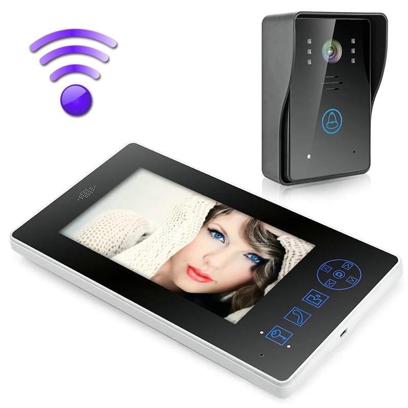 

2.4G 7" TFT Wireless Video Door Phone Intercom Doorbell Home Security Camera Monitor color speakerphone