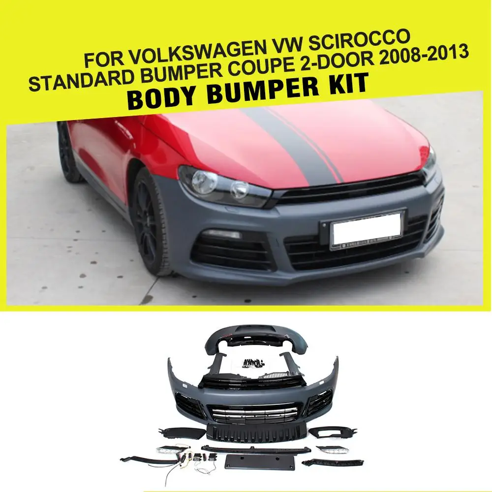 PP Unpainted Grey Car Body Kits Bumpers for Volkswagen VW Scirocco Coupe 2008 - 2013 | Автомобили и мотоциклы