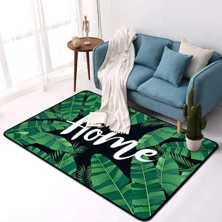 Carpet5 Тропические зеленые листья кактус большой ковер современный стиль коврик для спальни гостиной ковер водопоглощающий меховой коврик - Цвет: Carpet5