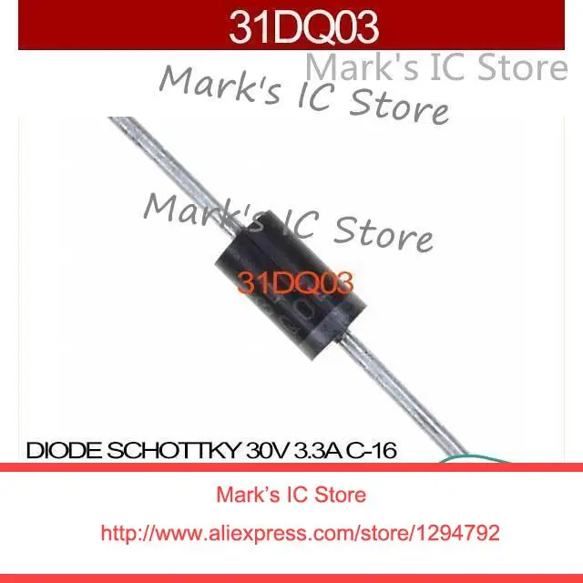 31DQ03 диод Шоттки 30В 3.3A C 16 31DQ03|schottky diode|schottky diode 3a |