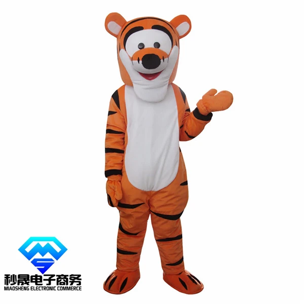 tigger Маскарадный костюм для взрослых с изображением медведя Винни и Тигра; нарядное платье с героями мультфильмов для дня рождения - Цвет: tigger