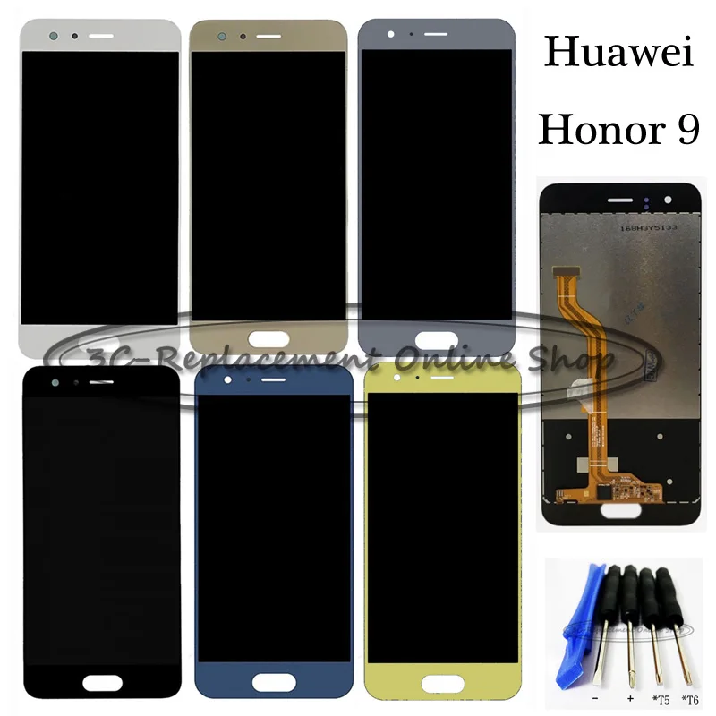 Для Huawei Honor 9 STF L09 AL10 AL00 TL10 ЖК дисплей + цифровой преобразователь сенсорного экрана