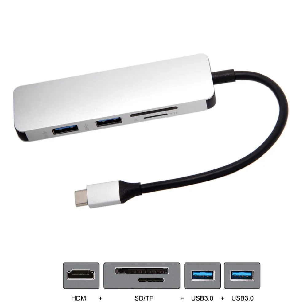 Цифровой av адаптер несколько USB 3 1 Type C к HD & двойной Порты 0 концентратор и SD