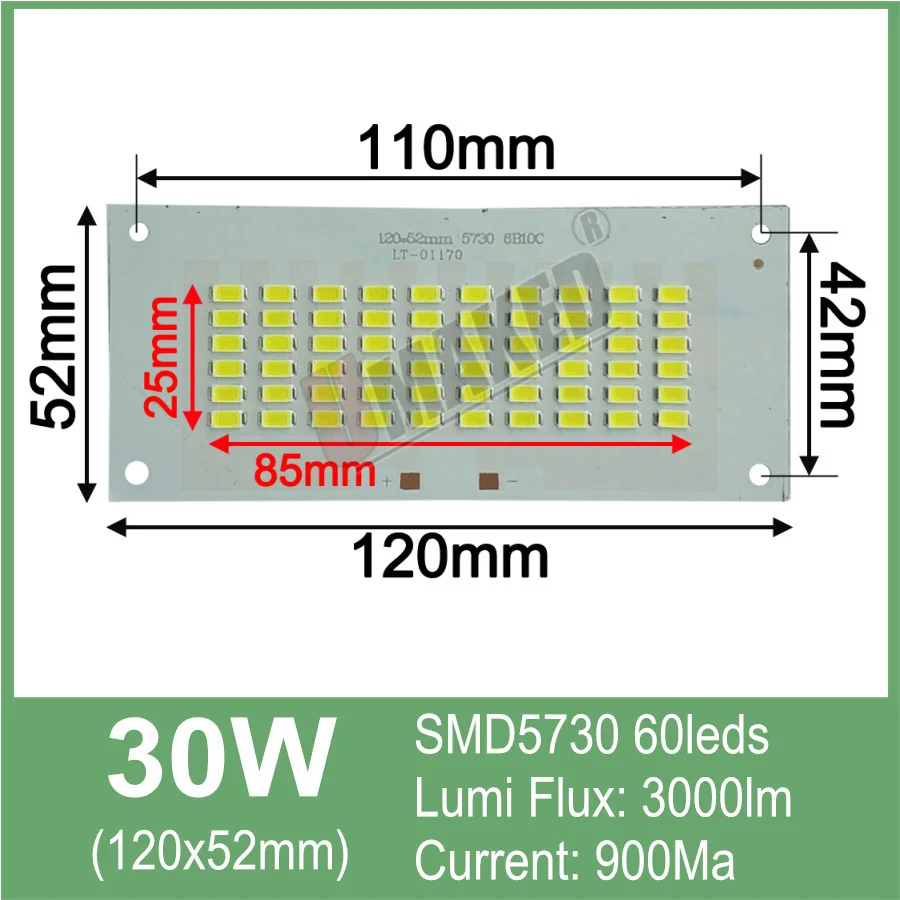 30 Вт Светодиодный прожектор светильник печатной платы SMD5054/2835/5730 СВЕТОДИОДНЫЙ алюминиевый ручка с пластинчатым основанием, источник света для Светодиодный прожектор светильник напольный светильник