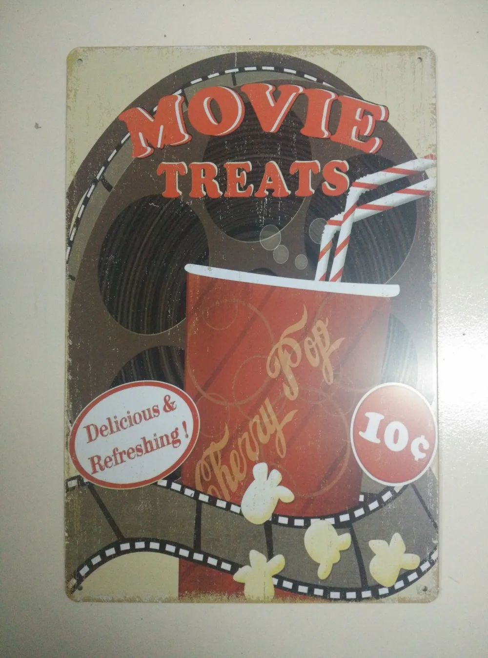 Movie treats! vintage tin signs retro metal plate iron picture the wall decoration for bar cafe garage farm | Дом и сад