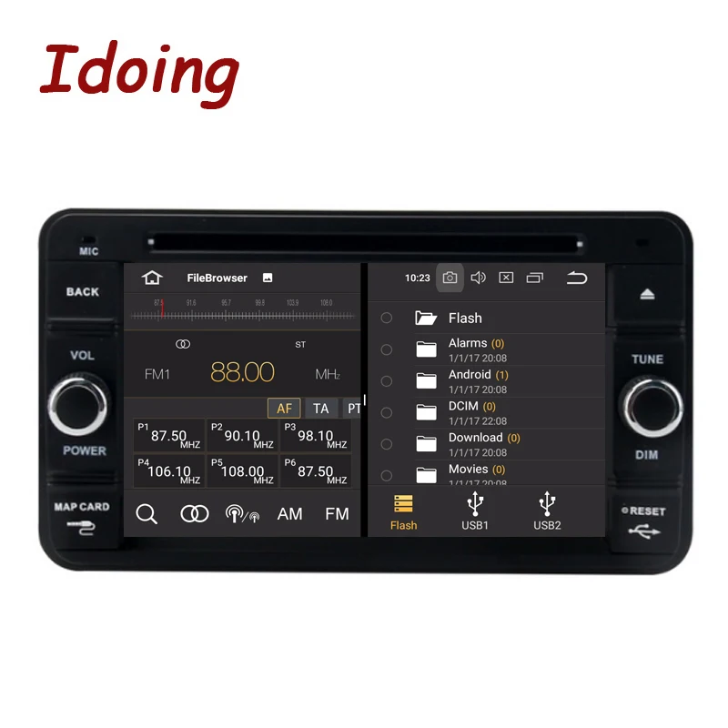 Idoing 6 2 &quot4 г + 32 8 Core 2Din автомобиля Android радио dvd плеер для Suzuki Jimny 0 рулевого колеса gps