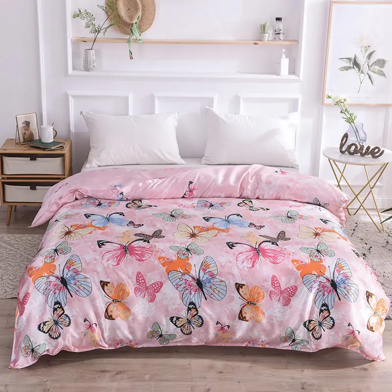 Bonenjoy 1 шт. полосатый пододеяльник queen King size сатиновый Шелковый пододеяльник клетчатый полосатый сатиновый пододеяльник для дома спальни