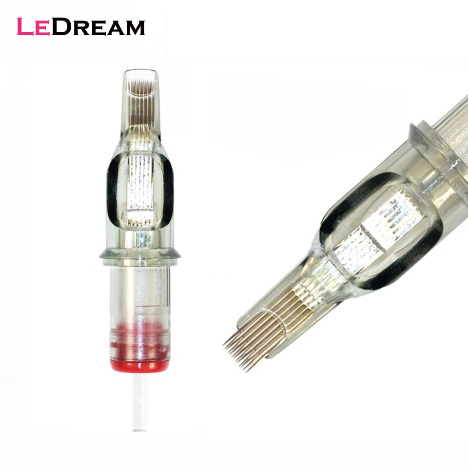 

10pcs Disposable Colorful Tattoo Cartridges Needles Flat Liner M1 For Tattoo Rotary Pen Sterilized Permanent Lip Eyebrow Makeup
