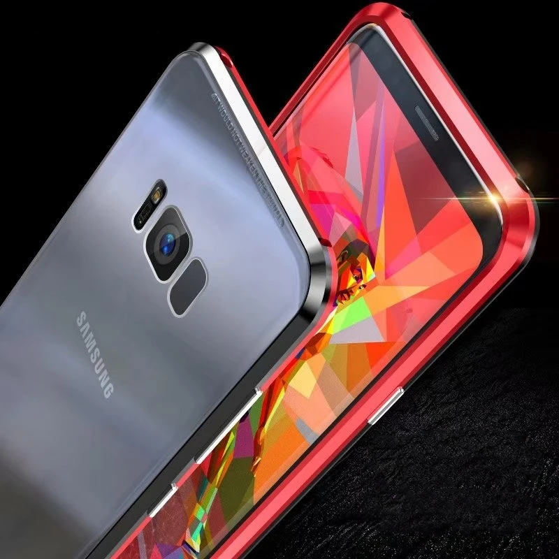 Чехол для Samsung Galaxy S8 + закаленное стекло алюминиевый бампер | Мобильные телефоны и