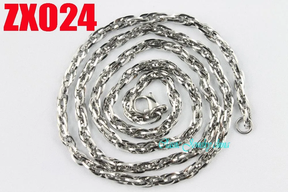 50 метров ожерелье из нержавеющей стали 4 мм slimsy twist chain мужские модные ювелирные
