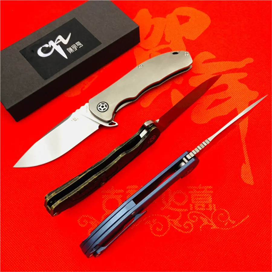 Складной нож CH CH3504 Flipper карманный клинок S35VN с шарикоподшипниками TC4 титановой