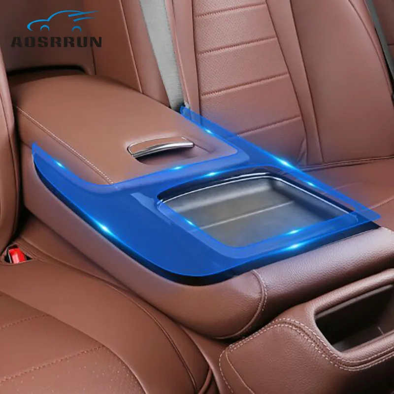 

Rear armrest transparent protective film Car accessories For Mercedes-Benz E-class 2016 2017 2018 2019 w213 Car-Styling