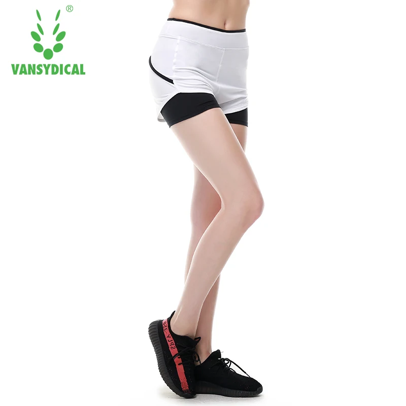 2017 бренд VANSYDICAL Новый Для женщин спортивные Шорты Женский фитнес Quick Dry эластичные
