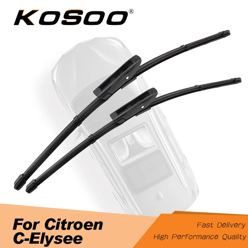

KOSOO For Citroen C-Elysee 24"+16" 2012 2013 2014 2015 Auto Car Windscreen Wiper Blades Fit Bayonet Arms Clean The Windshield