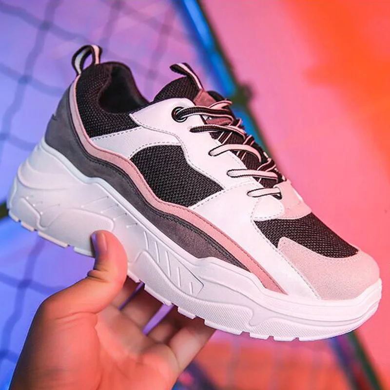 Кроссовки Женская обувь 2019 модные кроссовки женские на массивной платформе