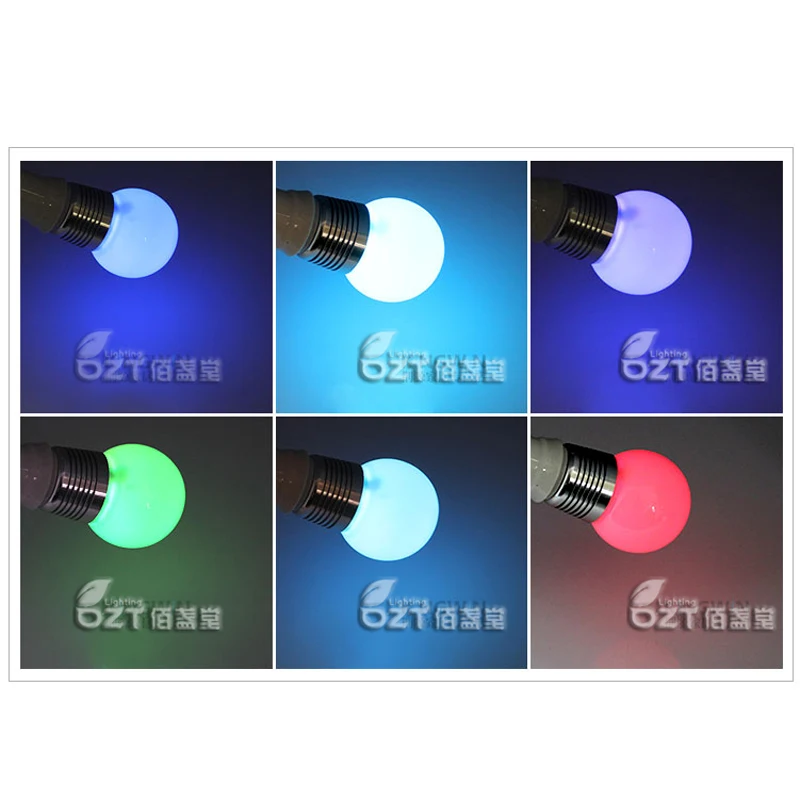 Светодиодная лампа RGB 3 Вт E27 E14 GU10 16 цветов многоцветная с пультом дистанционного