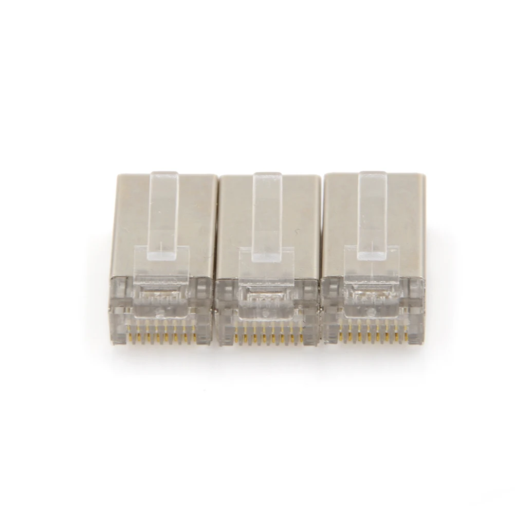 ZLinKJ оптовая продажа 50 шт. RJ45 Cat6 8Pin 8P8C экранированный многожильный обжимной