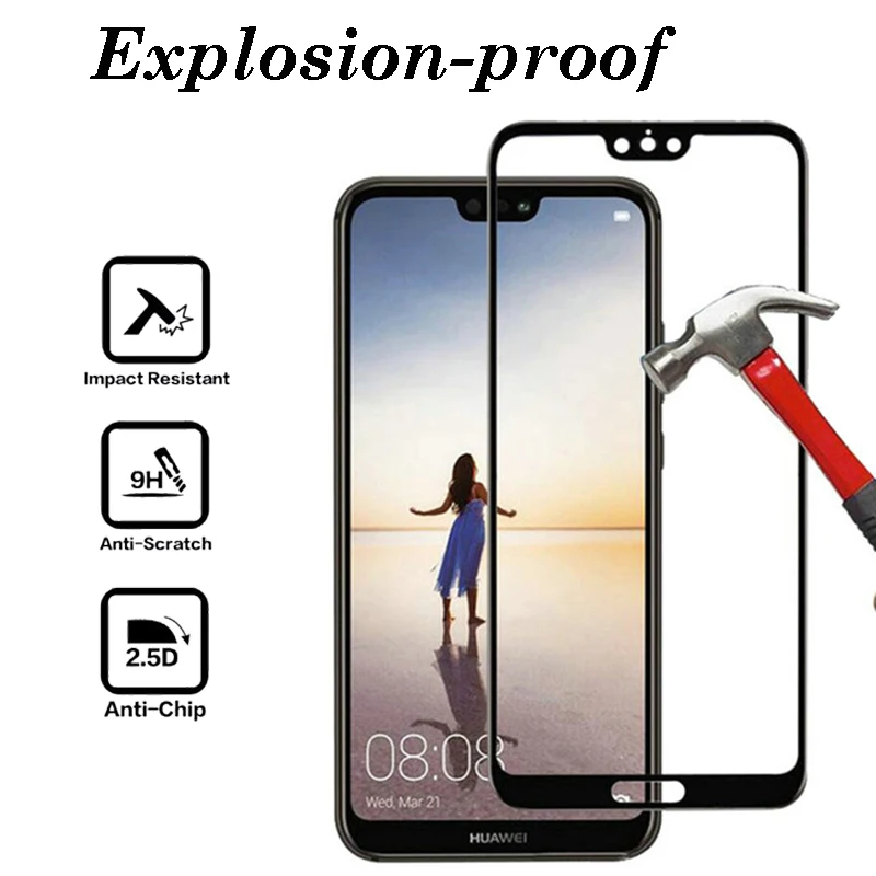 Защитное стекло для huawei p20 lite закаленное plus p 20 light Защитная пленка экрана huavei