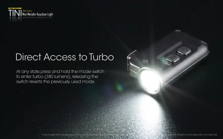 NITECORE TINI+ USB кабель для зарядного устройства 380 LMs CREE XP-G2 S3 светодиодный встроенный Аккумулятор кнопка вспышки светильник брелок Светильник