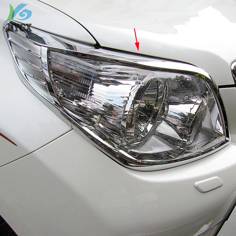 Хромированный налобный светильник 2010-2013 покрытие для Toyota Land cruiser Prado 150 FJ 2011 2012