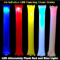 50pcslot led flashing inflatable cheering sticks light long balloon cheers bar for concert football fans cheerleading props