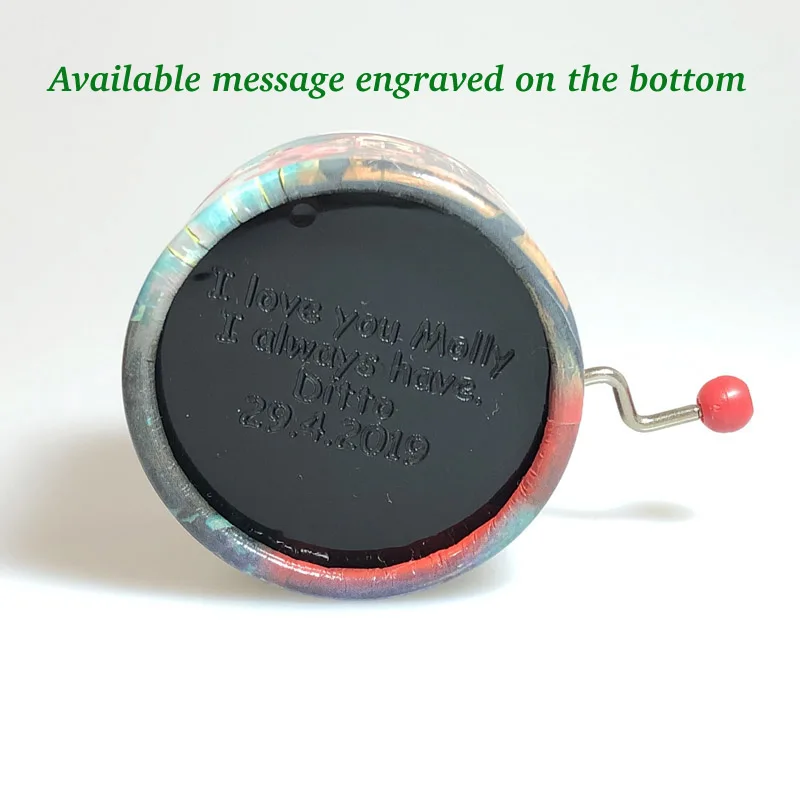 Ручная музыкальная шкатулка круглая коробка из картона кинематографическая