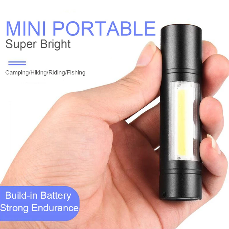 3 режима Мини переносная Рабочая лампа XPE + COB светодиодный фонарик ZOOM torchflashlight life