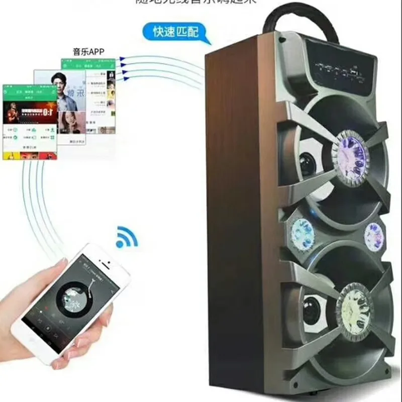 Портативный Bluetooth динамик Портативный беспроводной громкий динамик звуковая система 10 Вт стерео музыка объемный водонепроницаемый открытый динамик