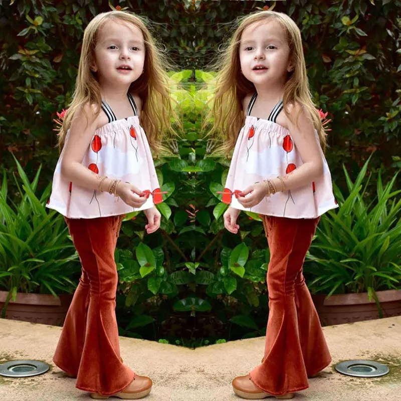 Children Spring Leggings Newborn Toddler Baby Girl Bell Bottom Pants Flare Trousers Kids Clothing BARKID77 | Детская одежда и