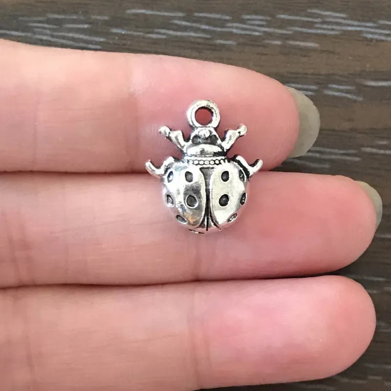 

20PCS DIY Charms Insect Ladybug Charm Zinc Alloy ladybug Pendant Charm for Bracelet Necklace Earrings Jewelry Making