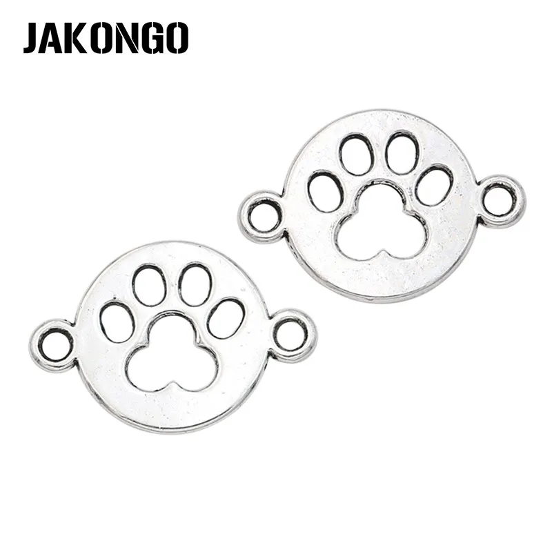 JAKONGO 10 шт. посеребренные соединители для ножек собаки в античном стиле фурнитура