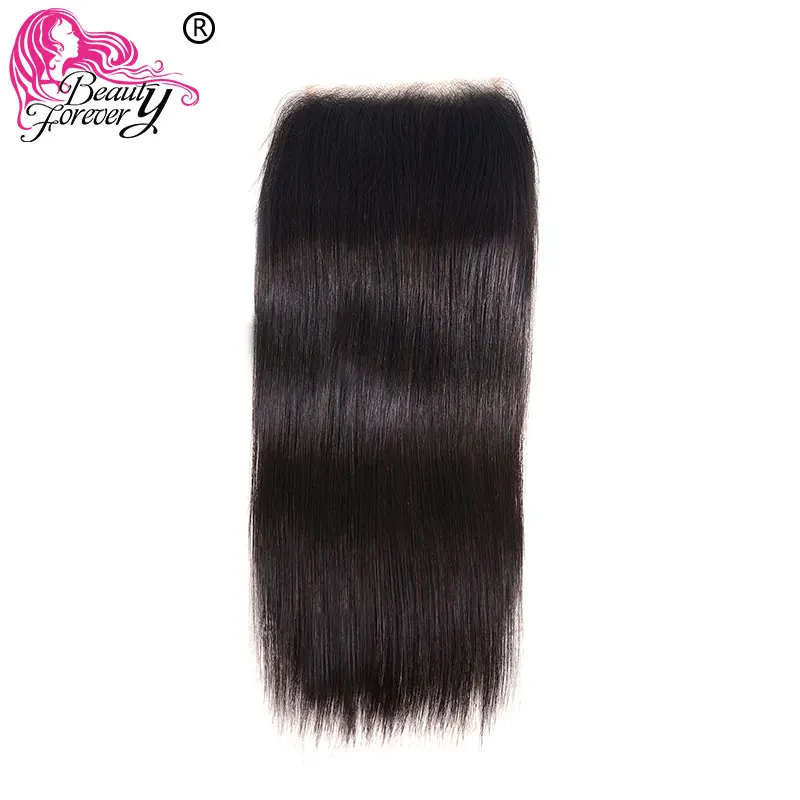 Beauty forever Swiss закрытие шнурка малазийские прямой прозрачный закрытие шнурка волосы remy часть 5*5 человеческие волосы