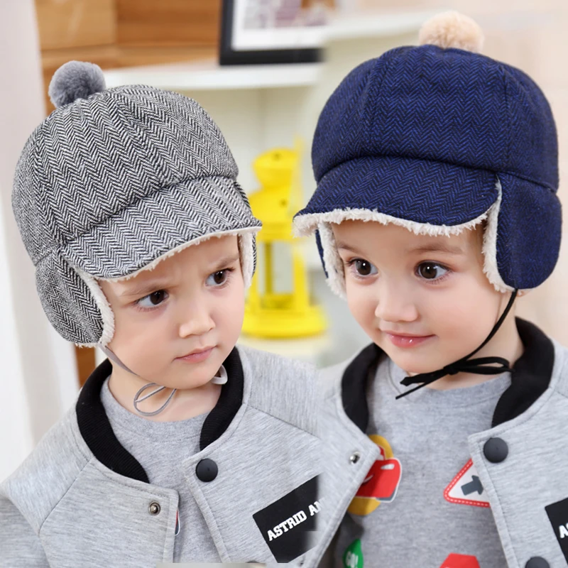 1-4 года детская зимняя шапка 2 цвета малыши маленький шарик новорожденный мальчик