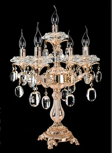 5 lights Светодиодные настольные лампы современный рождественские украшения стола Абажуры для настольные лампы канделябр кристалла настольные лампы для спальни Современная настольная лампа Декоративная настольная лампа свечка - Цвет абажура: 5 lights