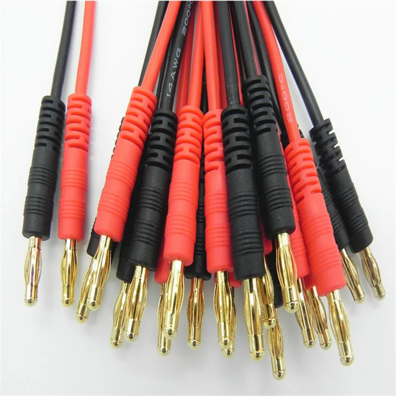 100 шт./лот Mini Tamiya Plug к 4 0 зарядному кабелю типа банан с 14AWG высокотемпературный