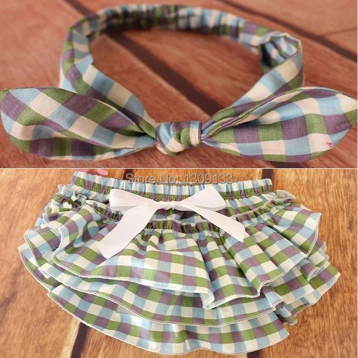 Повязка на голову с узлом в клетку для маленьких девочек|bloomers girls|baby girl bloomersbloomers