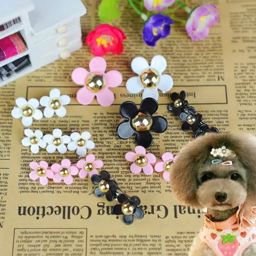 Аксессуары для домашних животных аксессуары собак Цветочная заколки волос