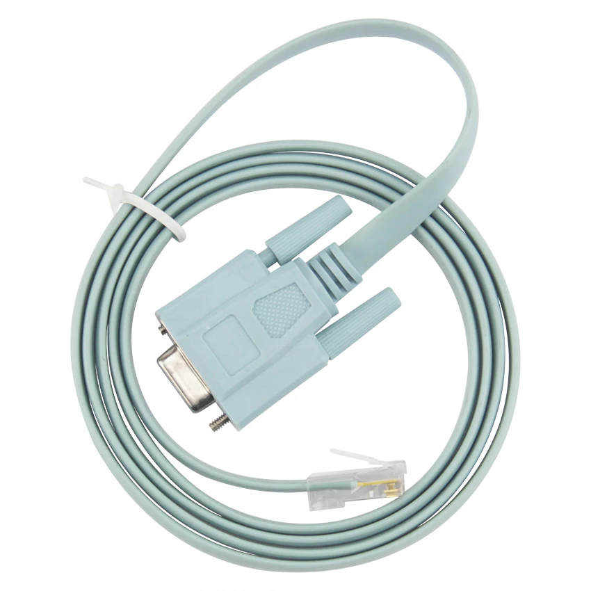 Bestellen DB9 Zu RJ45 Stecker Netzwerk Kabel Für Cisco Switch Router Blau Serial Port Konsole Kabel Rollover Kabel Serielle 100 Pcs /lot