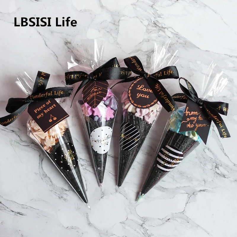 LBSISI Life, 100 шт, прозрачная сумка для конфет, печенья, торта, сделай сам, подарок на день рождения, прозрачная пластиковая упаковка, сумки, вечерние, свадебные, для хранения