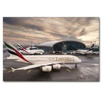 airplane a380 airport wall art picture posters and prints canvas art decorative paintings for home room decor