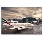Самолёт A380 аэропорт Настенная картина плакаты и фотообои декоративные картины для домашнего декора комнаты