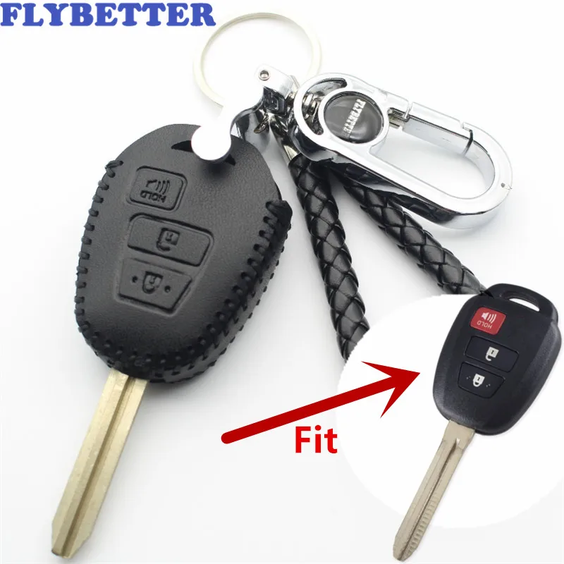 FLYBETTER натуральная кожа 3 кнопки дистанционного ключа дистанционный ключ чехол