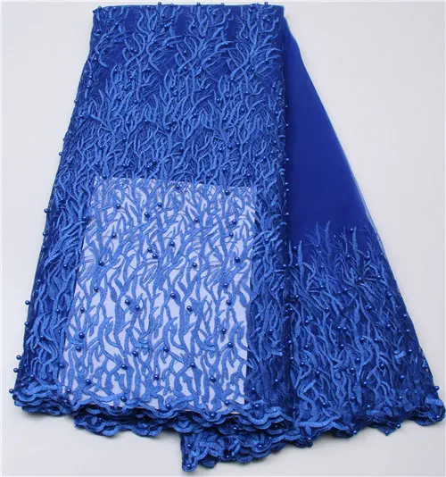 2017 Высокое качество Африканский Кружево S Вышивка Ткань S/королевский синий